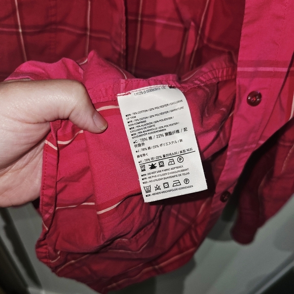 RARE Sample Arc'teryx Pink Plaid Womens Flannel Button Up Shacket M - Picture 4 of 5